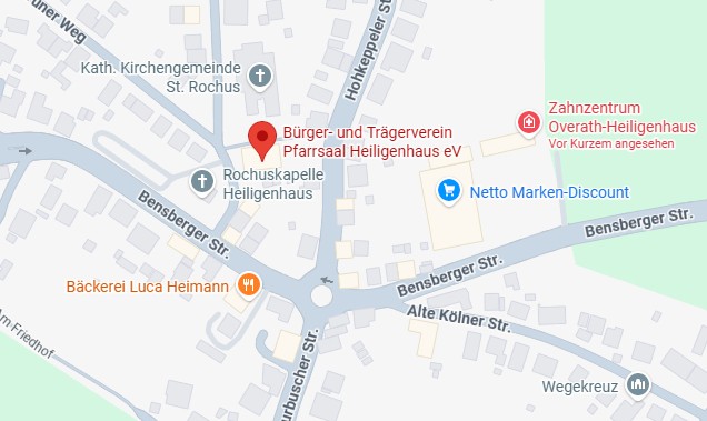 Karte: Pfarrsaal Heiligenhaus in Overath